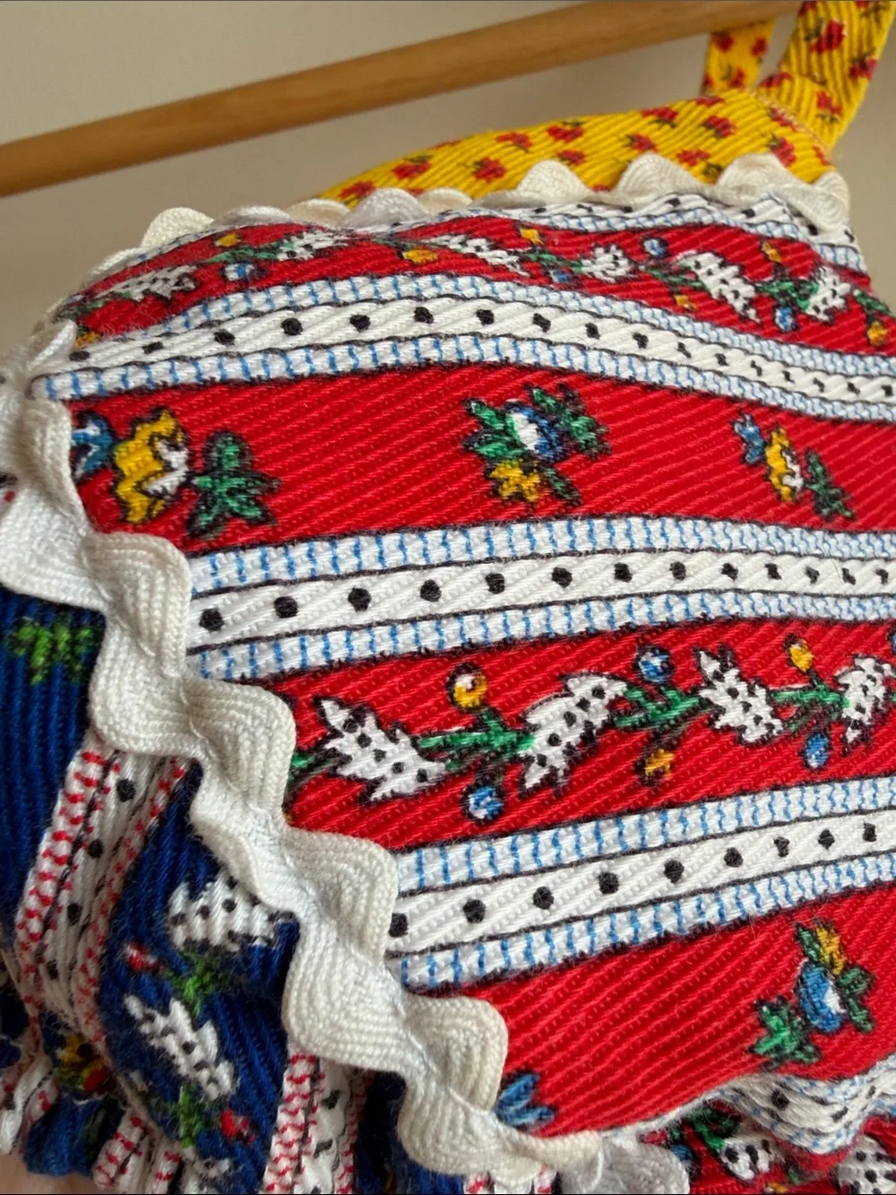 VTG Lanz of Salzburg Patchwork Ribbed Bikini Top